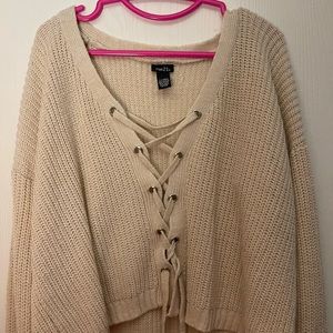 Rue21 Cropped Beige Sweater